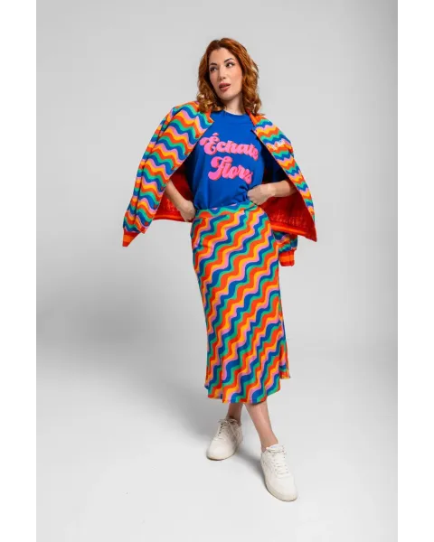 Camiseta Échate flores Lolina | Unisex Azul Texto