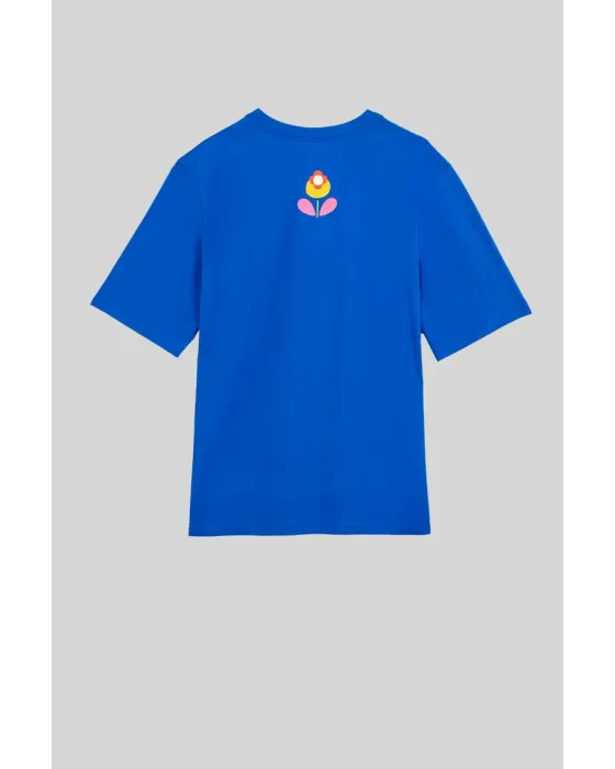 Camiseta Échate flores Lolina | Unisex Azul Texto