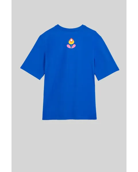 Camiseta Échate flores Lolina | Unisex Azul Texto