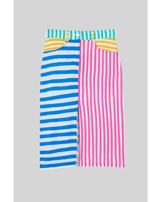 Falda Midi Dolce vita Lolina | Rayas Combinadas