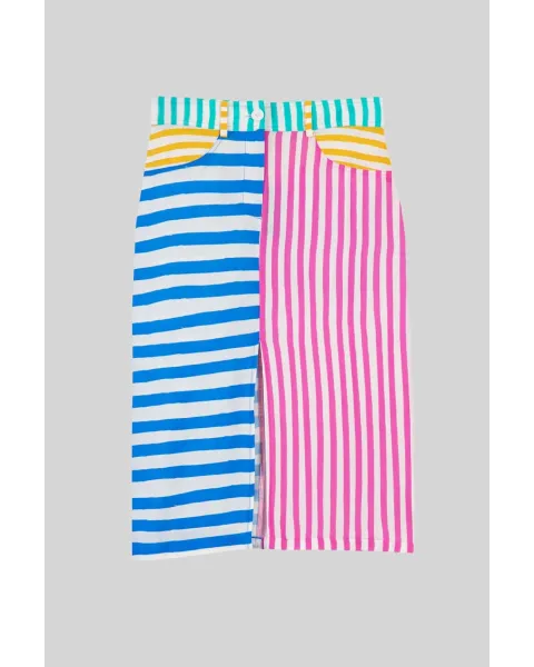 Falda Midi Dolce vita Lolina | Rayas Combinadas