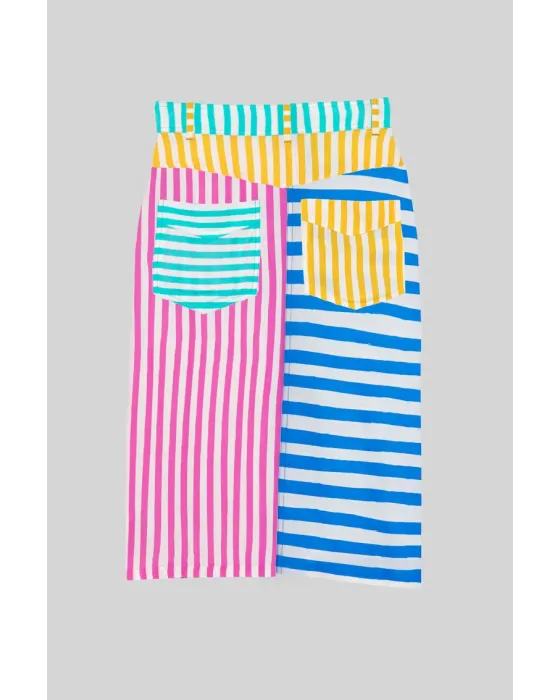 Falda Midi Dolce vita Lolina | Rayas Combinadas