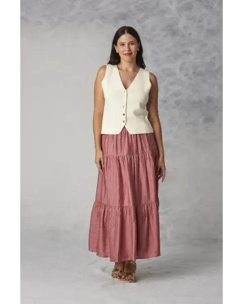 Falda Amichi Fucsia | Maxi Skirt Bohemia Volantes
