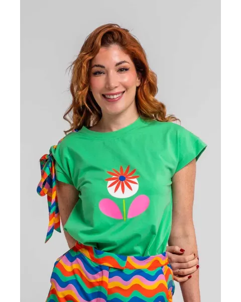 Camiseta Lolina Verde | Colección Échate Flores