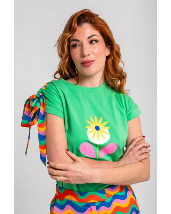 Camiseta Lolina Verde | Colección Échate Flores