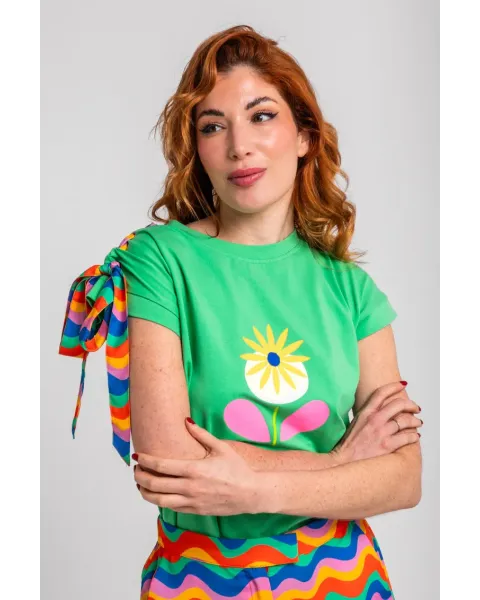 Camiseta Lolina Verde | Colección Échate Flores