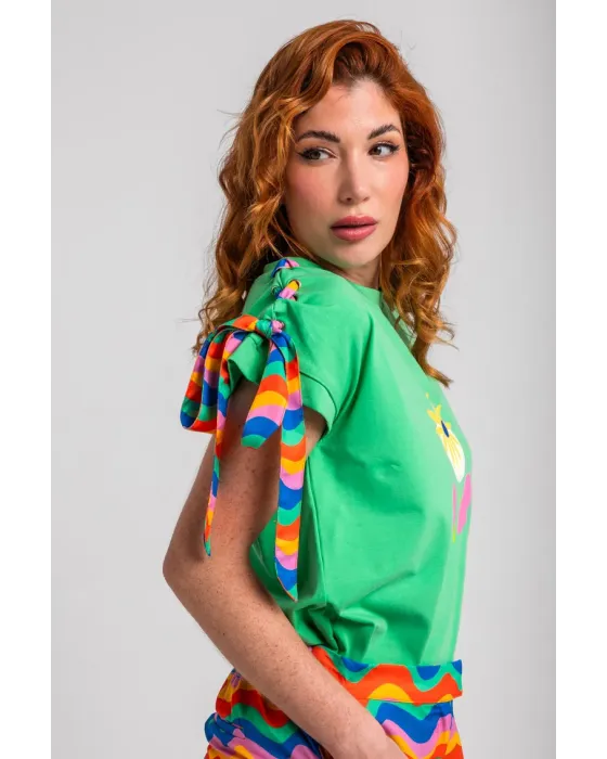 Camiseta Lolina Verde | Colección Échate Flores