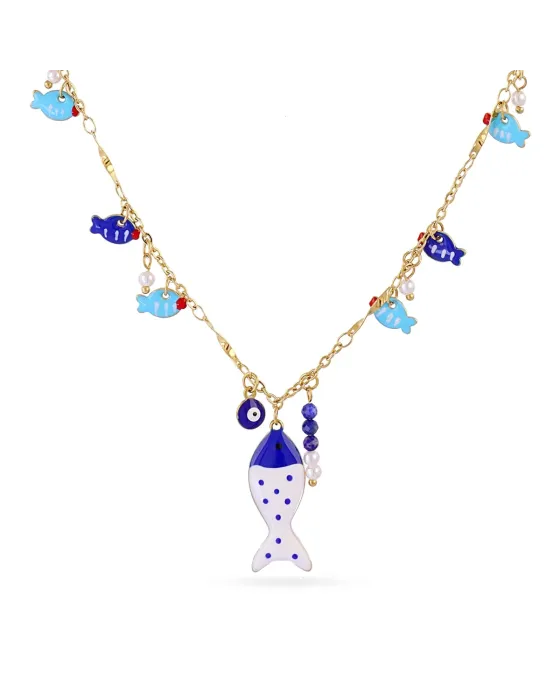 Collar Anartxy Mati Asya | Perlas, Cristal y Esmalte Color