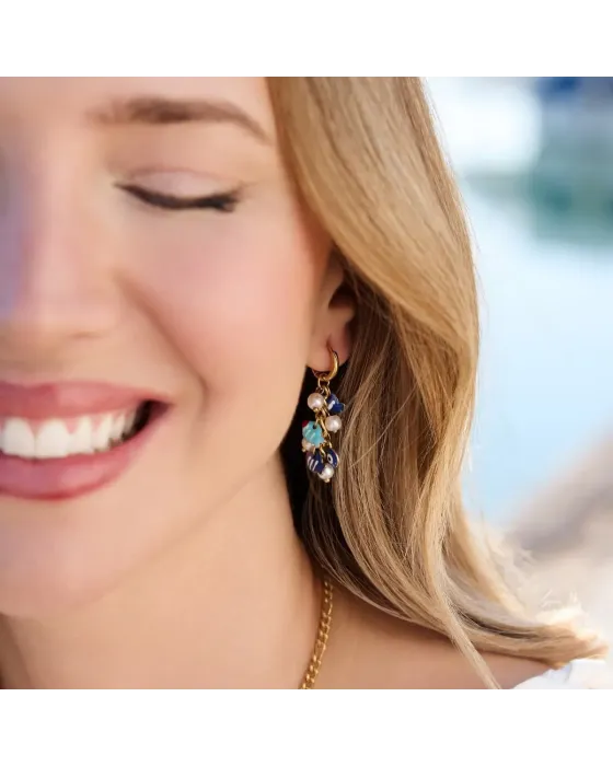 Pendientes Aros Anartxy Mati Elif | Perlas y Esmalte Color