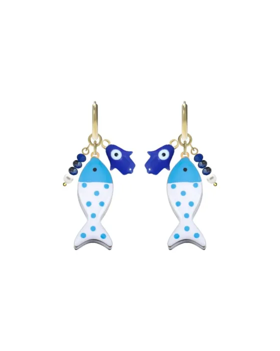 Pendientes Aros Anartxy Mati Asya | Cristales y Esmalte Color