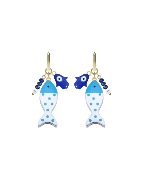 Pendientes Aros Anartxy Mati Asya | Cristales y Esmalte Color