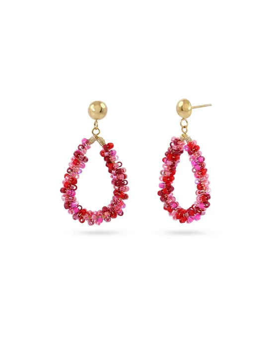 Pendientes Aros Anartxy Spirit Lull | Cristales y Acero 35mm