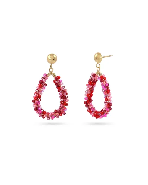 Pendientes Aros Anartxy Spirit Lull | Cristales y Acero 35mm
