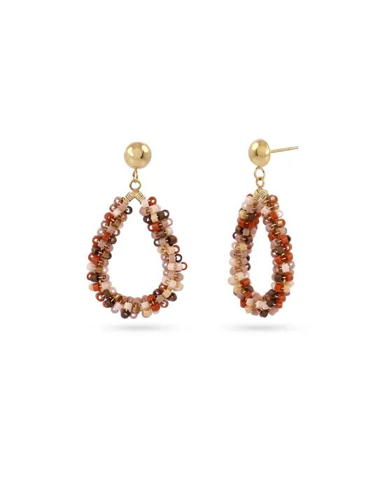 Pendientes Aros Anartxy Spirit Lull | Cristales y Acero 35mm 2