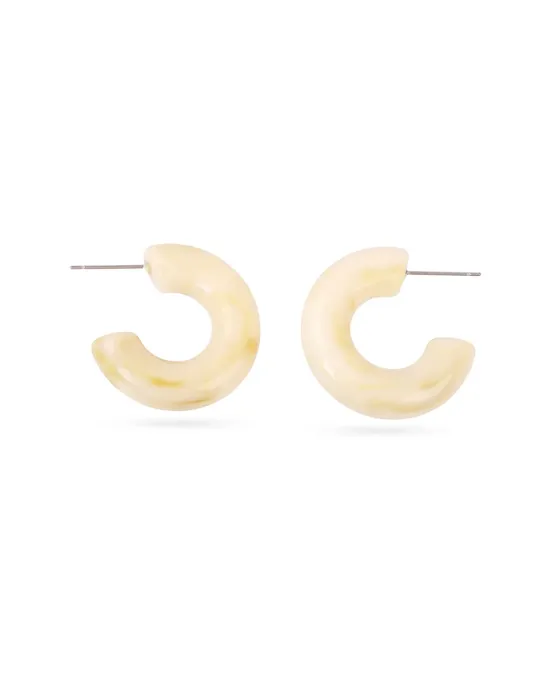 Pendientes Aros Anartxy Thalia Clair | Resina y Acero 25mm