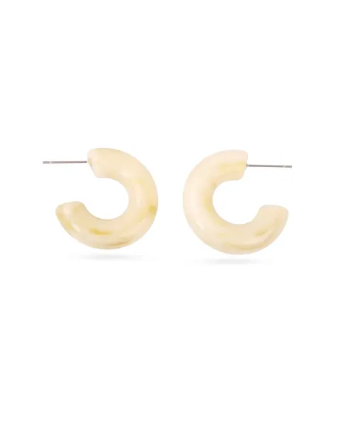 Pendientes Aros Anartxy Thalia Clair | Resina y Acero 25mm