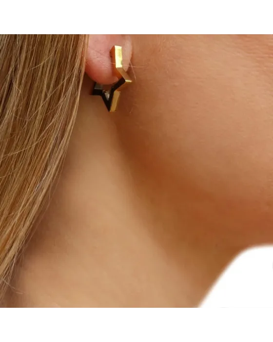 Pendientes Aros Anartxy Esenciales 20 mm | Acero Plata y Oro 2