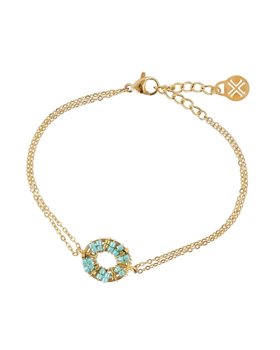Pulsera Anartxy Spirit Wheel | Acero y Cristales de Color