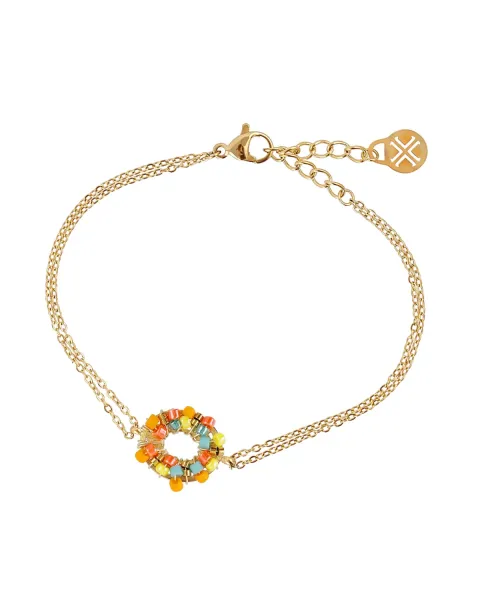 Pulsera Anartxy Spirit Wheel | Acero y Cristales de Color