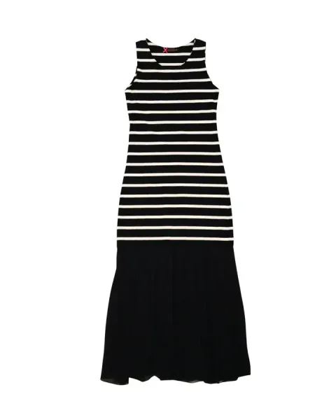 Vestido Lolitas&L Negro Rayas con Falda de Gasa | Moda Mujer