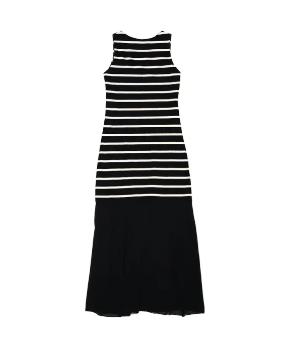 Vestido Lolitas&L Negro Rayas con Falda de Gasa | Moda Mujer
