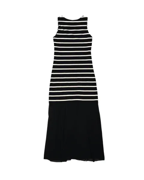 Vestido Lolitas&L Negro Rayas con Falda de Gasa | Moda Mujer