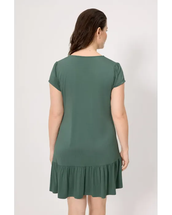 Vestido Corto Verde Botella Ysabel Mora | Viscosa Ligera 2