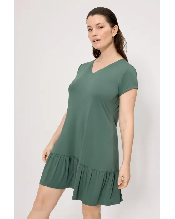 Vestido Corto Verde Botella Ysabel Mora | Viscosa Ligera
