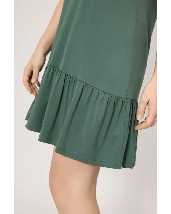 Vestido Corto Verde Botella Ysabel Mora | Viscosa Ligera