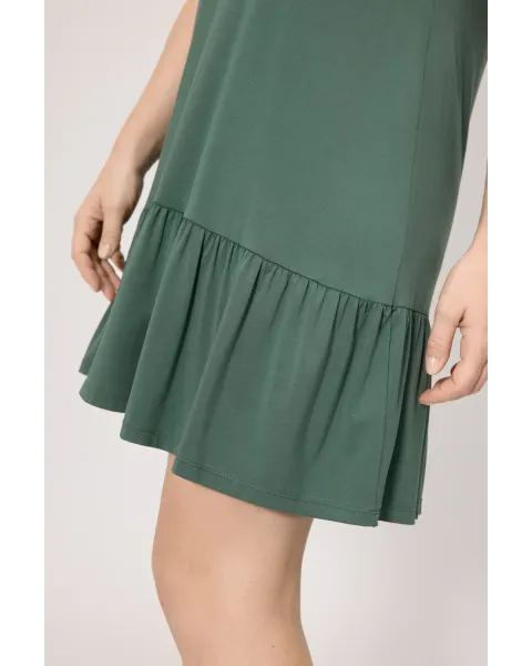 Vestido Corto Verde Botella Ysabel Mora | Viscosa Ligera