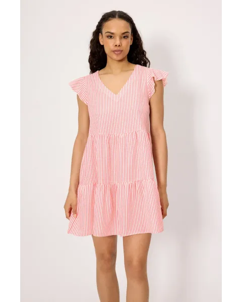 Vestido Corto Paneles Rosa Ysabel Mora | Bambula Rayas