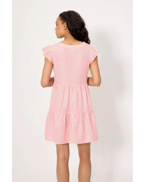 Vestido Corto Paneles Rosa Ysabel Mora | Bambula Rayas