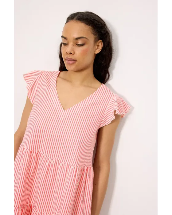 Vestido Corto Paneles Rosa Ysabel Mora | Bambula Rayas
