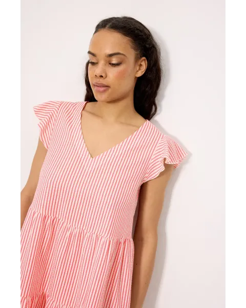 Vestido Corto Paneles Rosa Ysabel Mora | Bambula Rayas