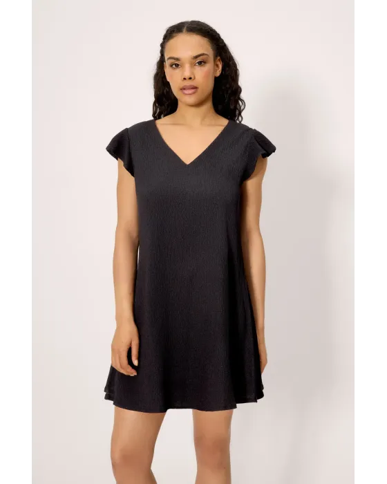 Vestido Corto Negro Ysabel Mora | Ligero con Detalles Manga