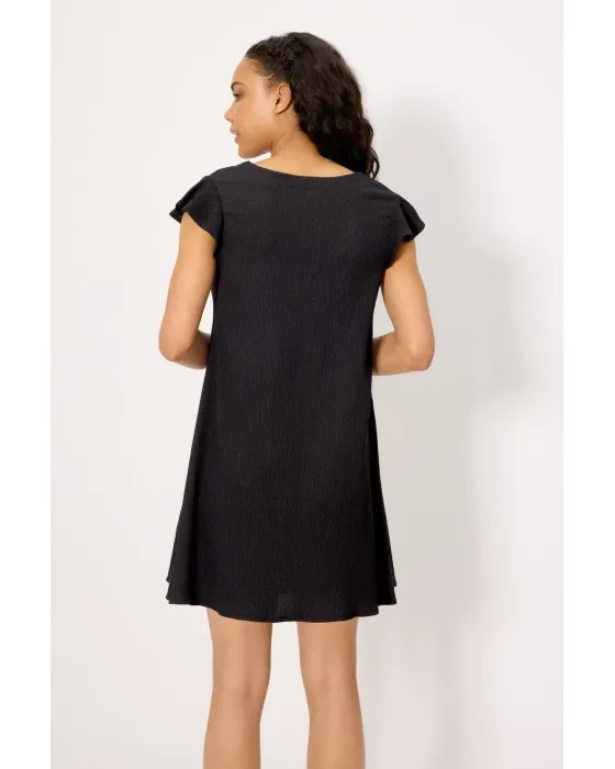 Vestido Corto Negro Ysabel Mora | Ligero con Detalles Manga