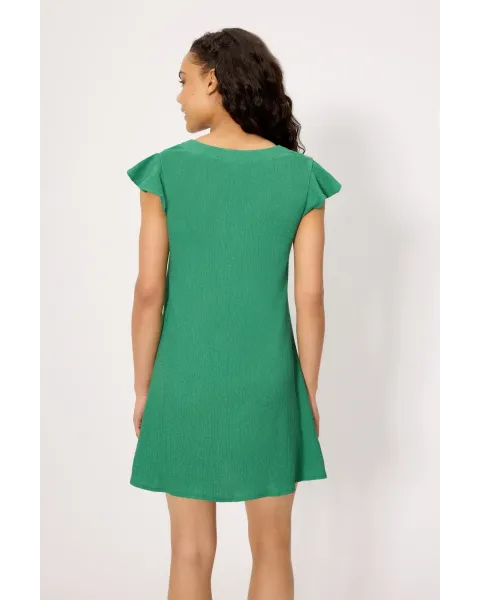 Vestido Corto Tropical Green Ysabel Mora | Detalles en Manga