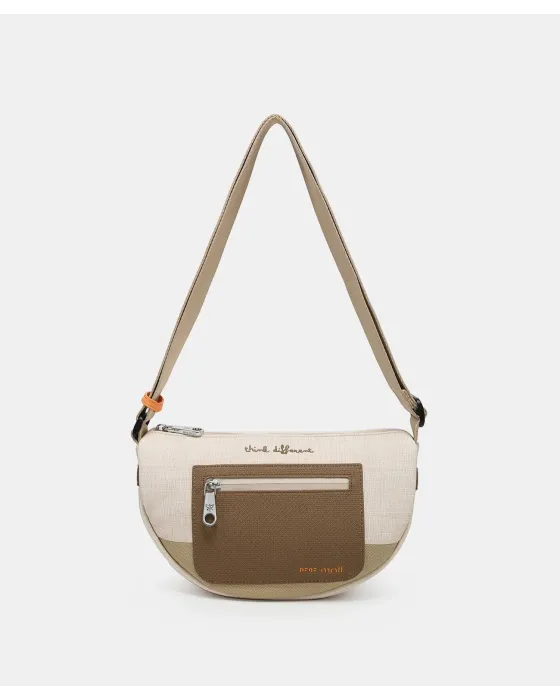 Bandolera Pepe Moll Adelaida Natural | Bolso Ligero Organizado