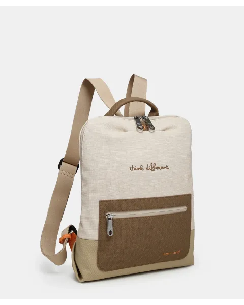 Mochila Pepe Moll Adelaida Natural | Mochila Ligera Mujer