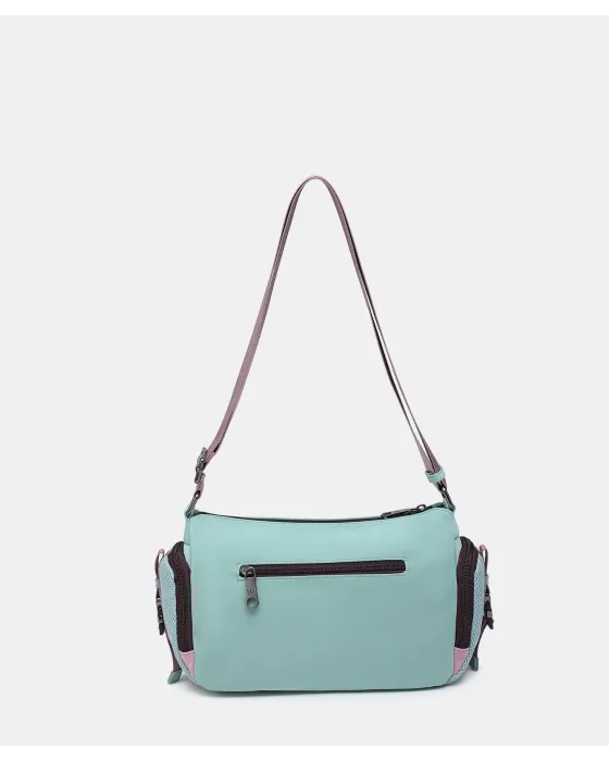 Bandolera Pepe Moll Hayler Aqua | Bolso Multibolsillos Ligero