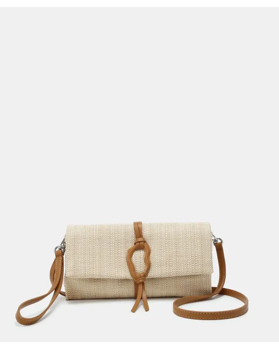 Bolso de Mano Pepe Moll Thalia Sand | Clutch Efecto Natural