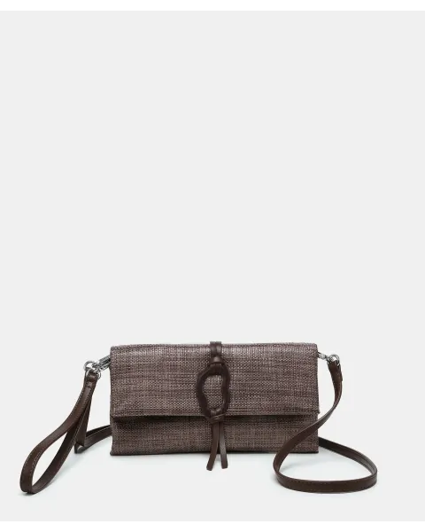 Bolso de Mano Pepe Moll Thalia Marrón | Clutch Efecto Fibra
