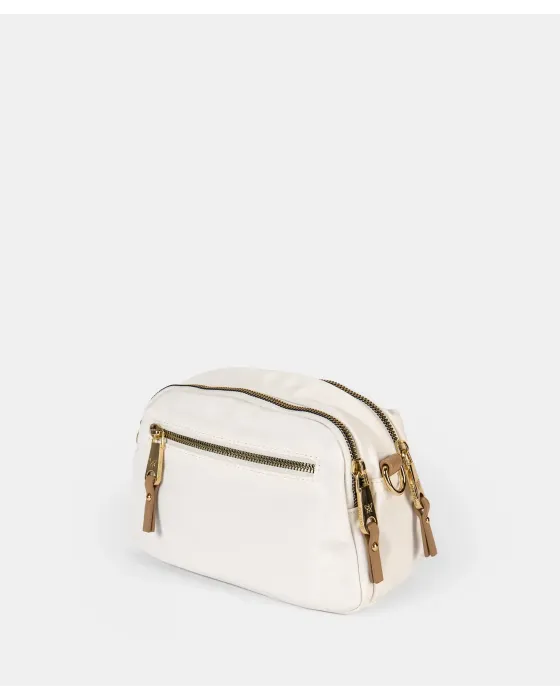 Bandolera Pepe Moll Leila White | Bolso Doble Compartimento