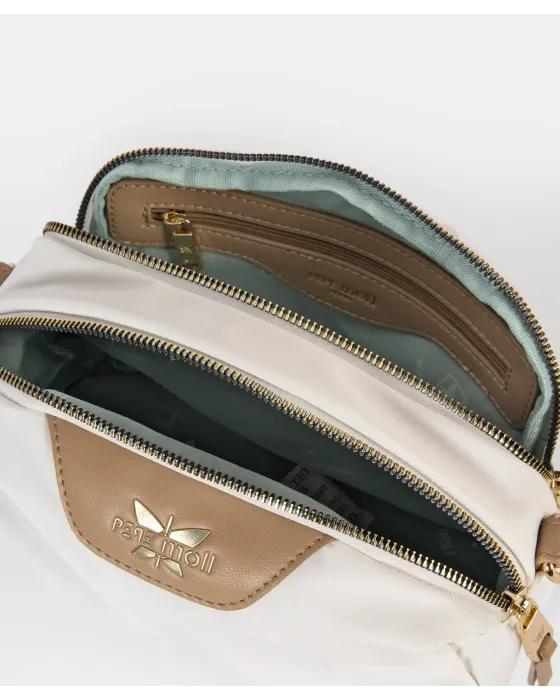Bandolera Pepe Moll Leila White | Bolso Doble Compartimento
