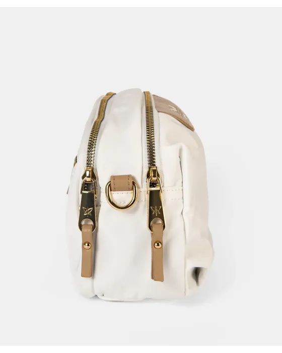 Bandolera Pepe Moll Leila White | Bolso Doble Compartimento