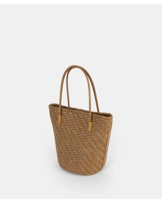Bolso de Hombro Trenzado Pepe Moll Katie Sand | Doble Asa