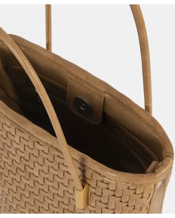 Bolso de Hombro Trenzado Pepe Moll Katie Sand | Doble Asa