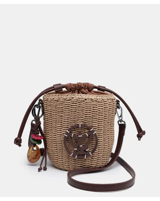 Bandolera Pepe Moll Alaska Brown | Bolso Saco Trenzado