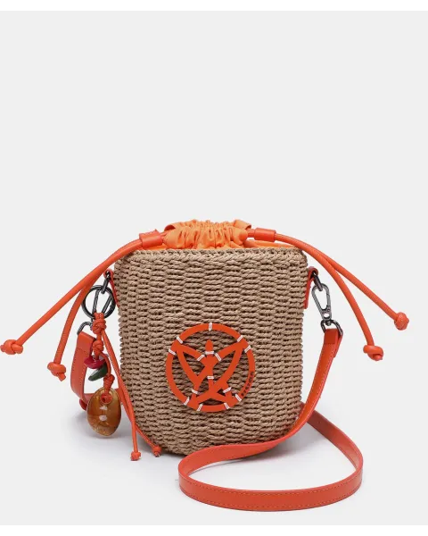 Bandolera Pepe Moll Alaska Orange | Bolso Saco Naranja Trenzado