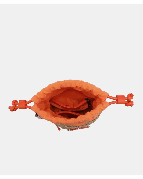 Bandolera Pepe Moll Alaska Orange | Bolso Saco Naranja Trenzado